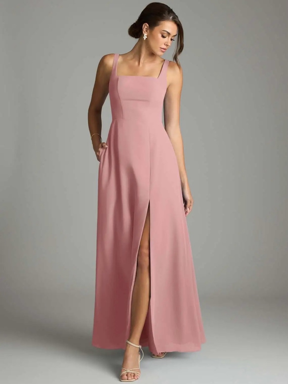 Azazie “Debra” Dusty Rose bridesmaid dress